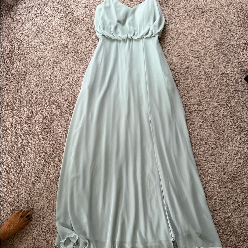 Birdy Grey Green Spaghetti Strap Maxi Sundress